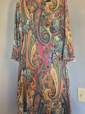 Tommy Hilfiger Multicolor Paisley Long Sleeve Dress